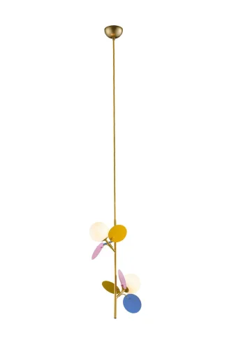 Светильник подвесной Matisse 10008/2P mult LOFT IT белый разноцветный 2 лампы, основание золотое в стиле современный шар фото 3